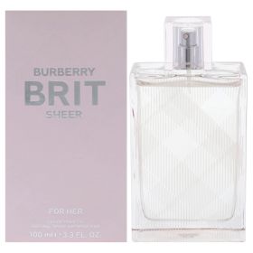 Burberry Brit Sheer by Burberry for Women - 3.3 oz EDT Spray