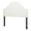 Catherine Upholstered Queen Headboard, Antique White Woven