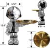Astronaut Statues with Candy Dish & Key Dish,Spaceman Sculpture Polyresin Arts Gifts,Figurine Ornament Room Decor for Men