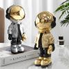Astronaut Statues Spaceman Sculpture Polyresin Arts Gifts Gold Figurine Ornament Room Decor for Men