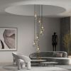 7 Light Dining Room Pendant Light, Large Chandelier Adjustable Hanging Line, Living Room Pendant Light, Foyer Chandelier, Stairwell Pendant Lights