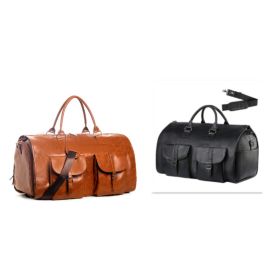 Portable Folding Outdoor Multifunctional Luggage Bag (Option: Black Brown-56cmÃ—33cmÃ—32cm)