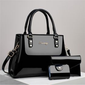 Portable Women's Fashion Shoulder Messenger Bag (Option: Black)