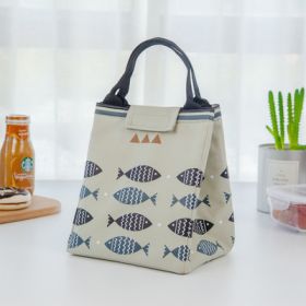 Outdoor insulated picnic student mini handbag (Option: Grey)