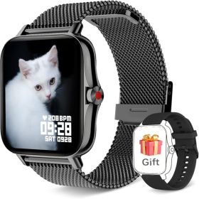 New Smartwatches Now On Sale, Featuring Message Alerts, Call Answering, Health Monitoring, Activity Tracking, Notification Reminders, And Fitness Func (Option: Black)