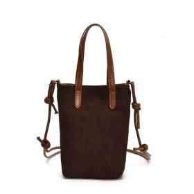 Women's Crossbody Bag Autumn And Winter Retro Leopard Print Shoulder Bag Anime New Versatile Suede Phone Bag (Option: Coffee)