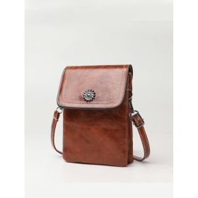 Fashion Simple Large Capacity Mobile Phone Bag Mini Crossbody Bag (Option: Yellow)