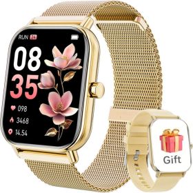 New Smartwatches Now On Sale, Featuring Message Alerts, Call Answering, Health Monitoring, Activity Tracking, Notification Reminders, And Fitness Func (Option: Golden)
