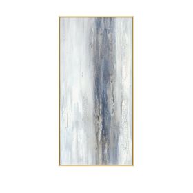 100% Hand painted Abstract Black and white oil painting texture Wall Art Picture Canvas Painting for Living Room Home Decor Art (size: 40x80cm)