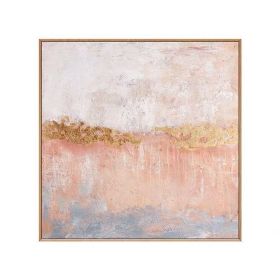 Handmade Abstract Oil Painting Top Selling Wall Art Modern Minimalist Pink Picture Canvas Home Decor For Living Room Bedroom No Frame (size: 70x70cm)